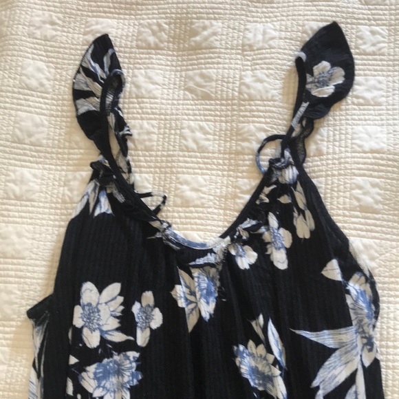 Lush floral ribbed tank dress - Picture 4 of 5